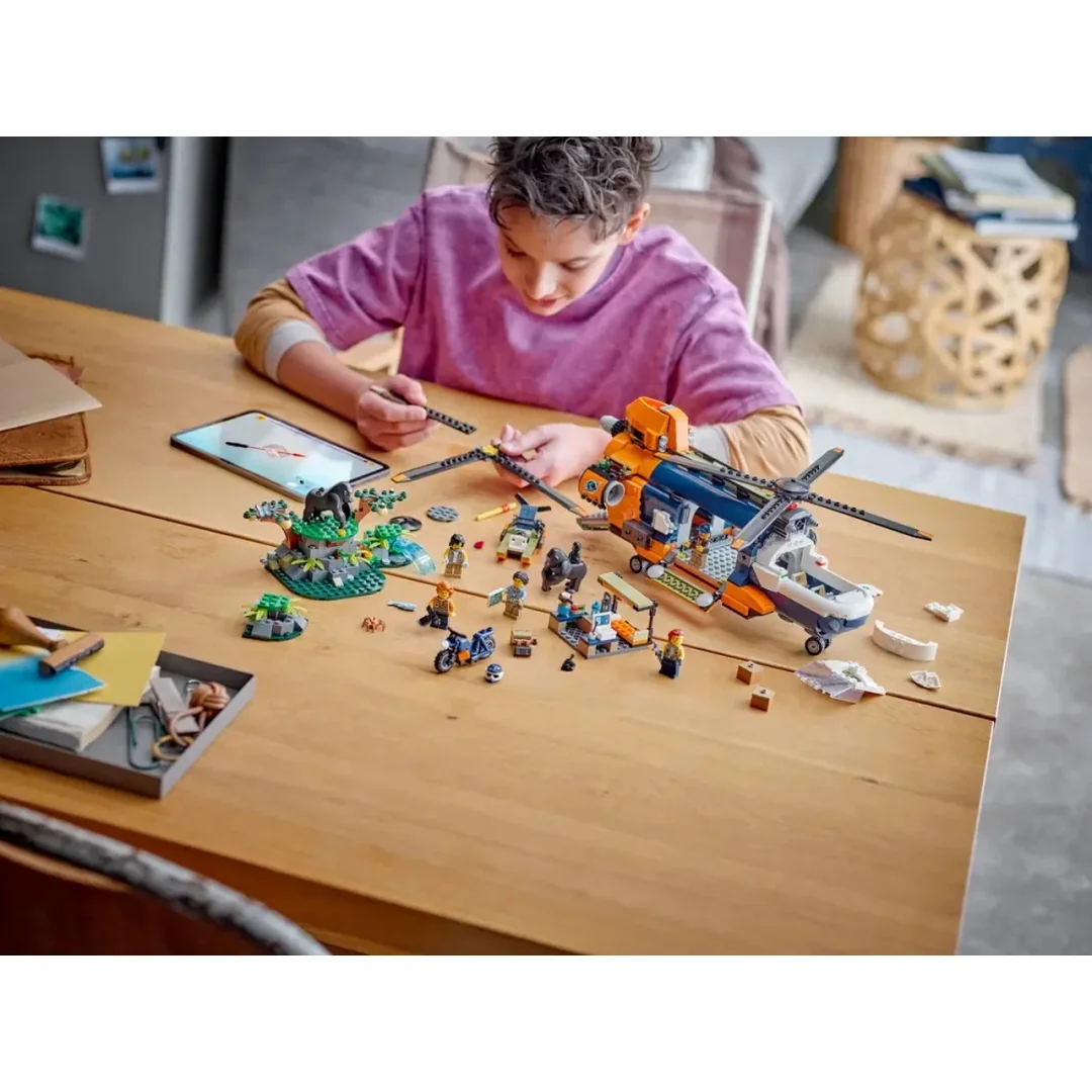 LEGO® City 60437 Helikoptéra na prieskum džungle v základnom tábore