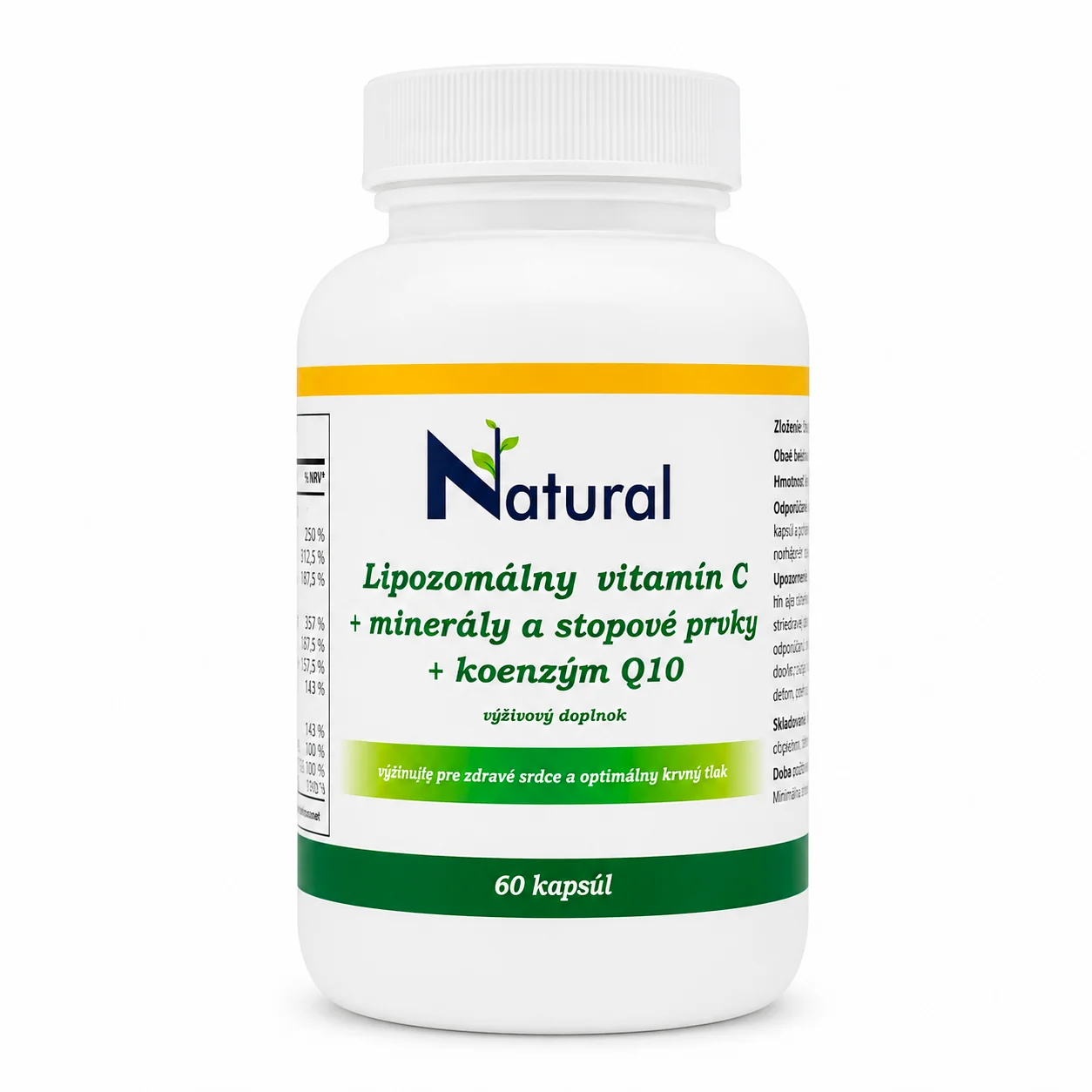 Lipozomálny vitamín C + minerály a stopové prvky + koenzým Q10 - 60 kapsúl