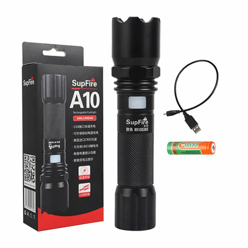 Superfire A10 LED baterka 550lm, čierna