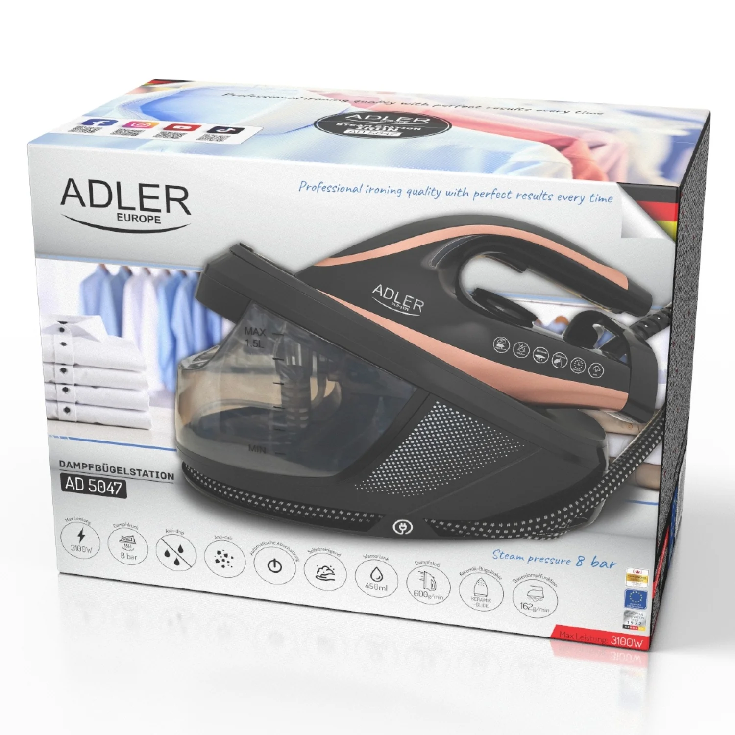 Adler AD 5047 parný generátor