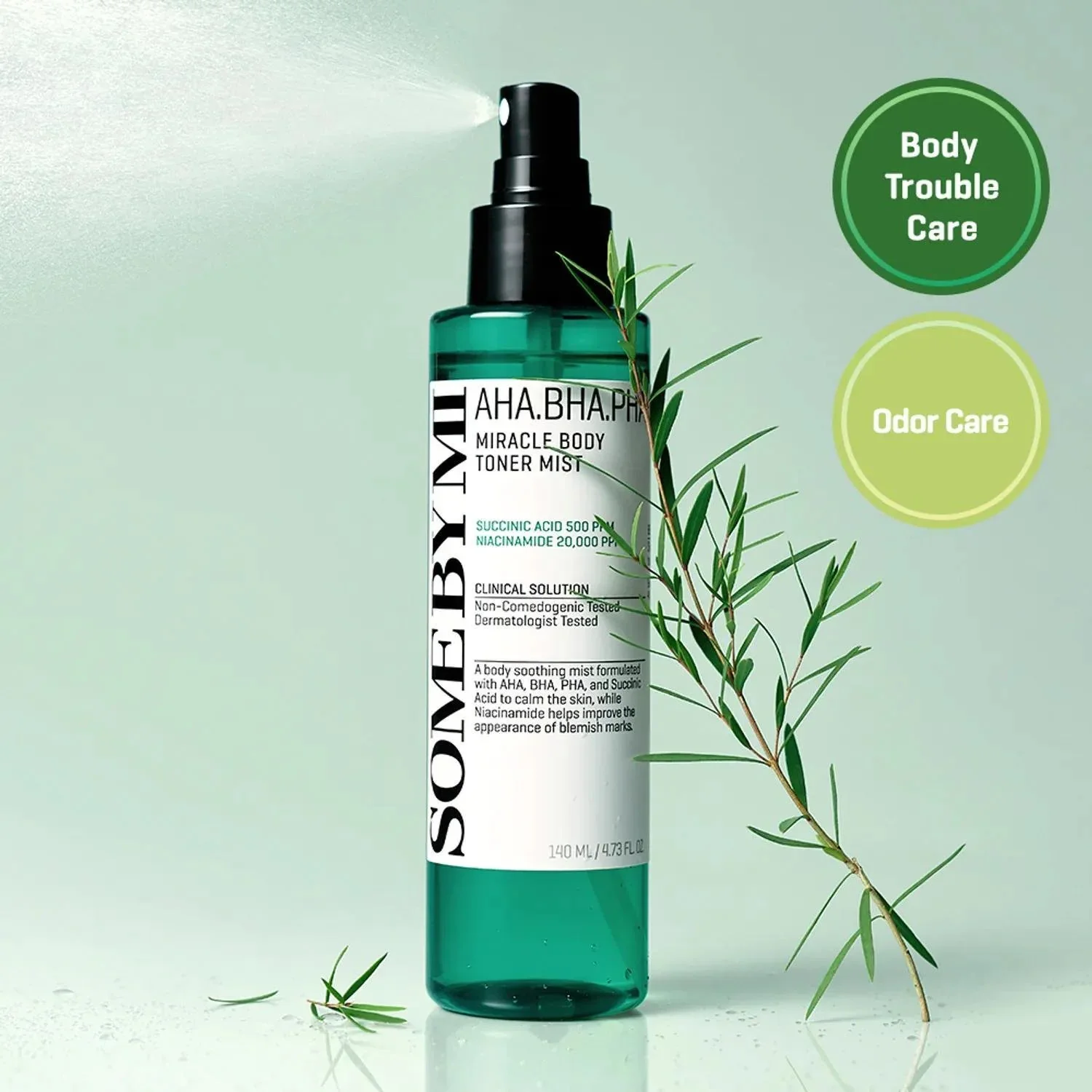 Some By Mi Aha-Bha-Pha 30 Days Miracle Body Toner Mist telová hmla pre citlivú a problematickú pokožku 140 ml