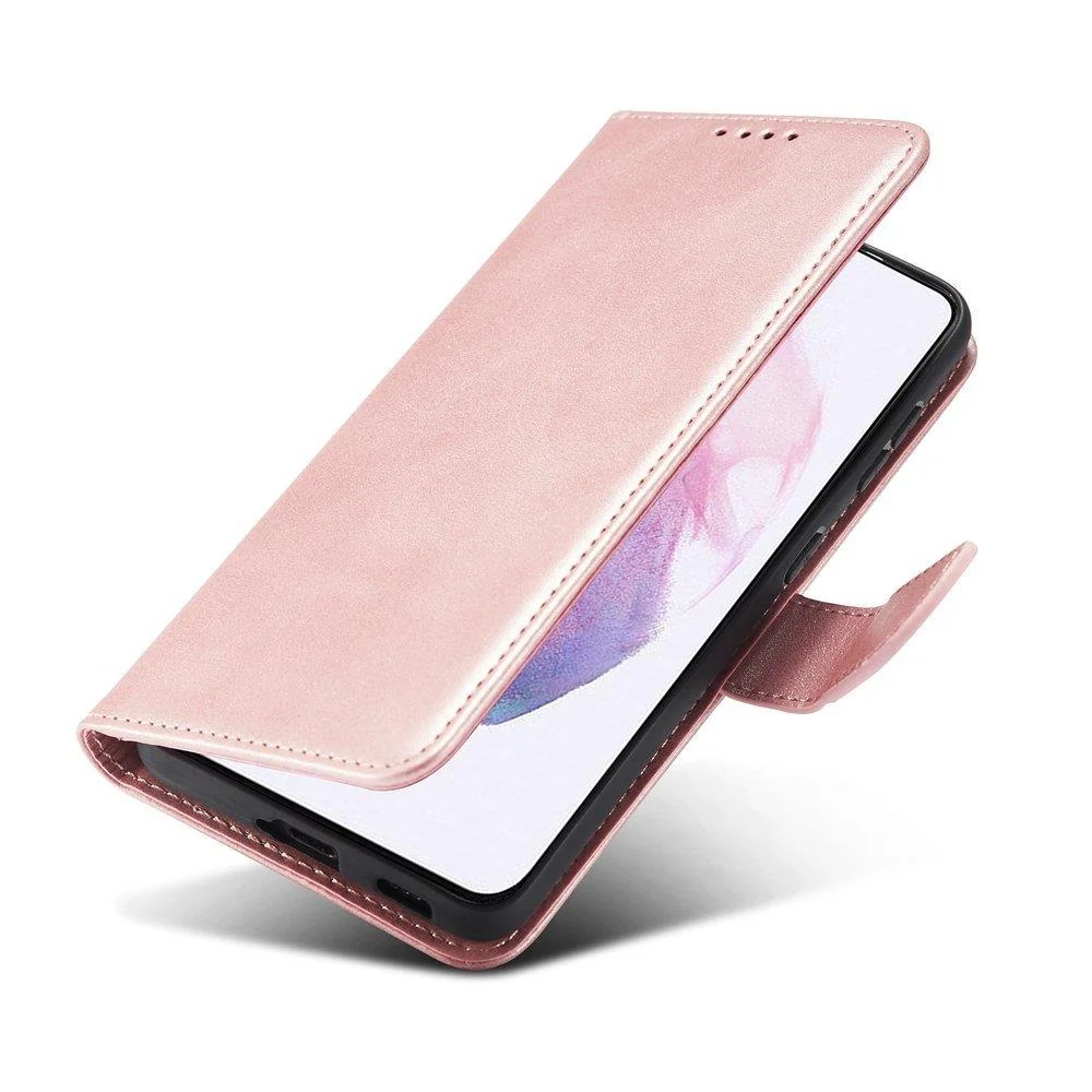 MG Magnet knižkové kožené puzdro na Samsung Galaxy S22 Plus, ružové