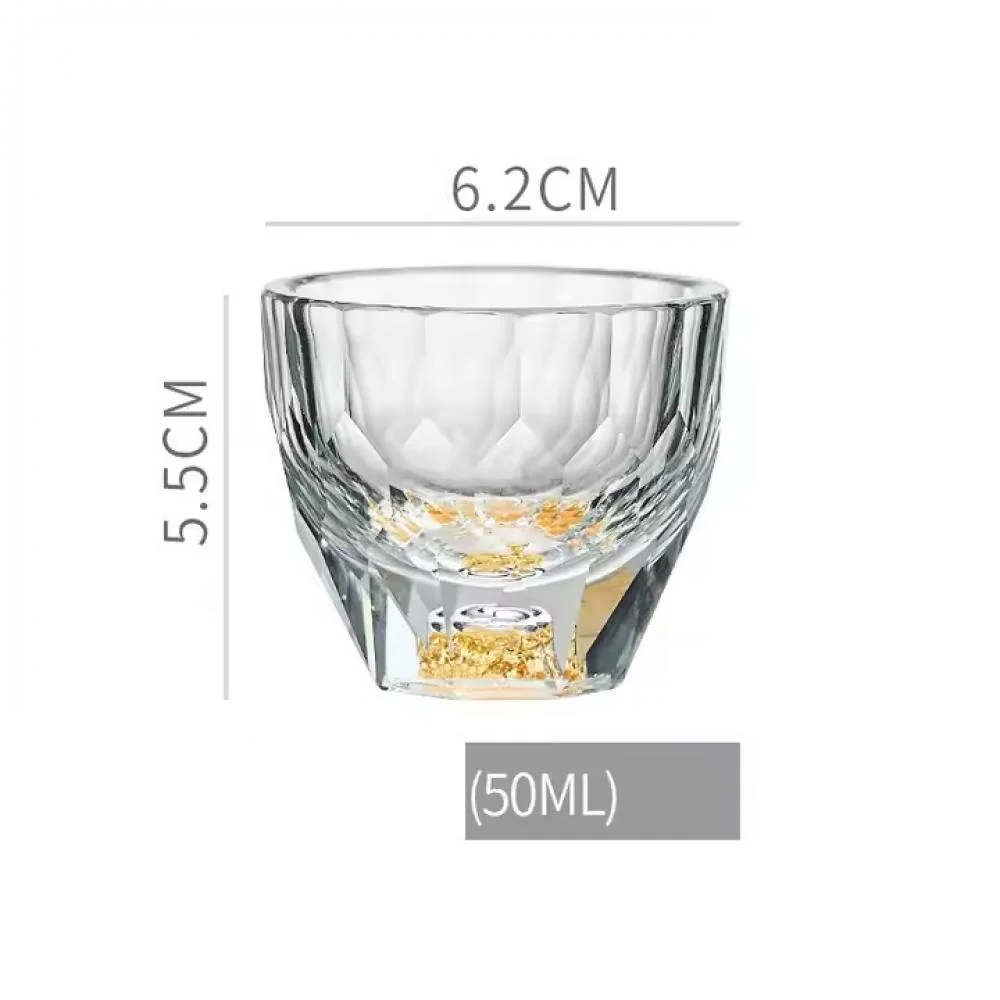 Krištáľový pohár Elegant 50ml, tyrkysová