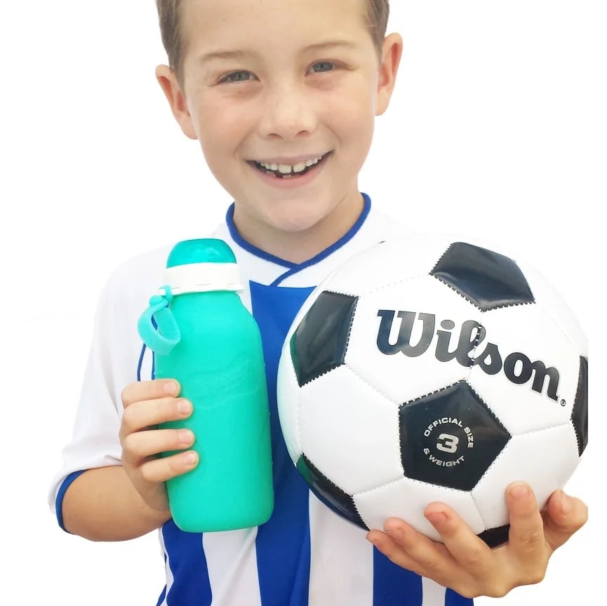 Squeasy Gear silikónová fľaša 480ml aqua