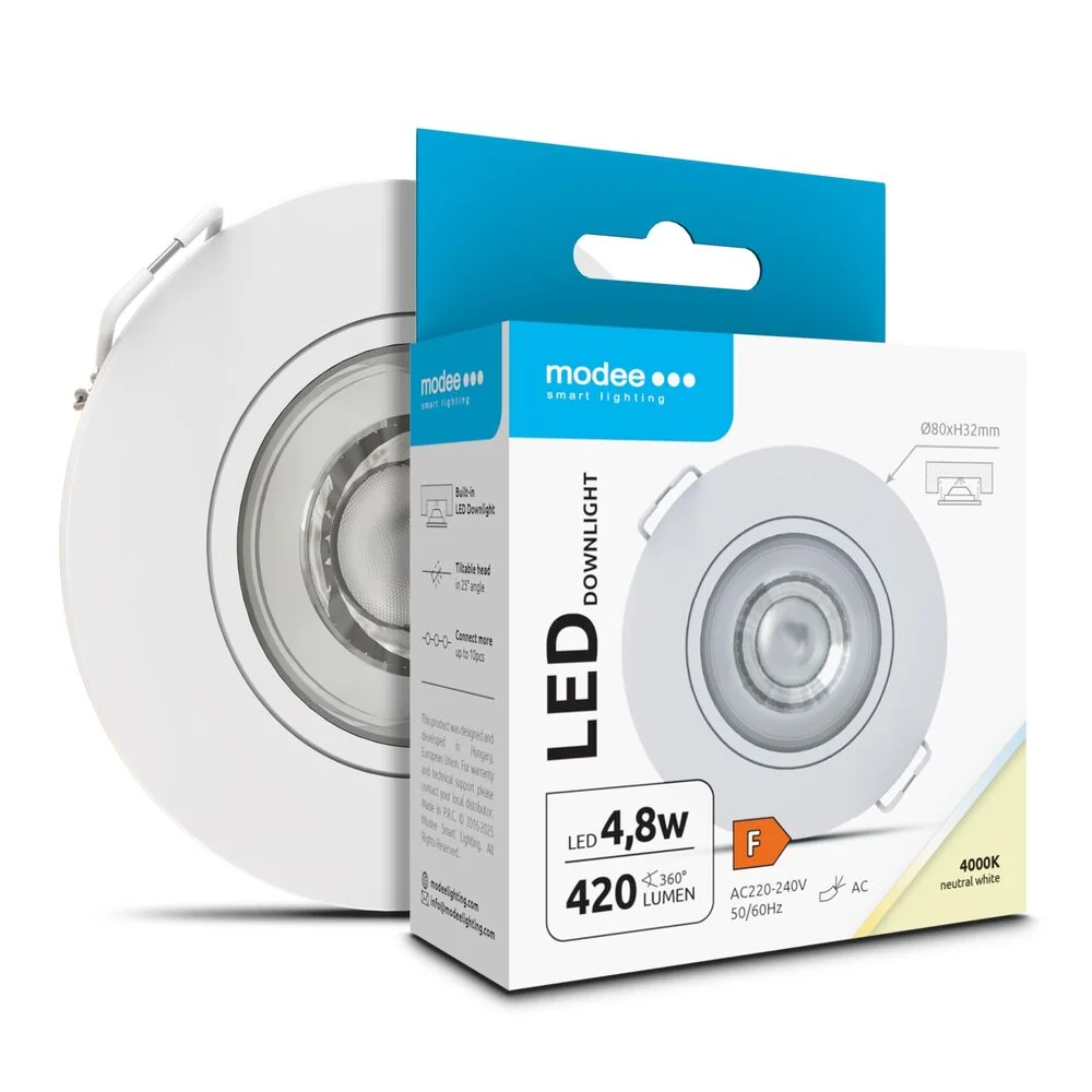 Modee LED bodové svetlo podhľadové 4,8W biele 420 lumenov