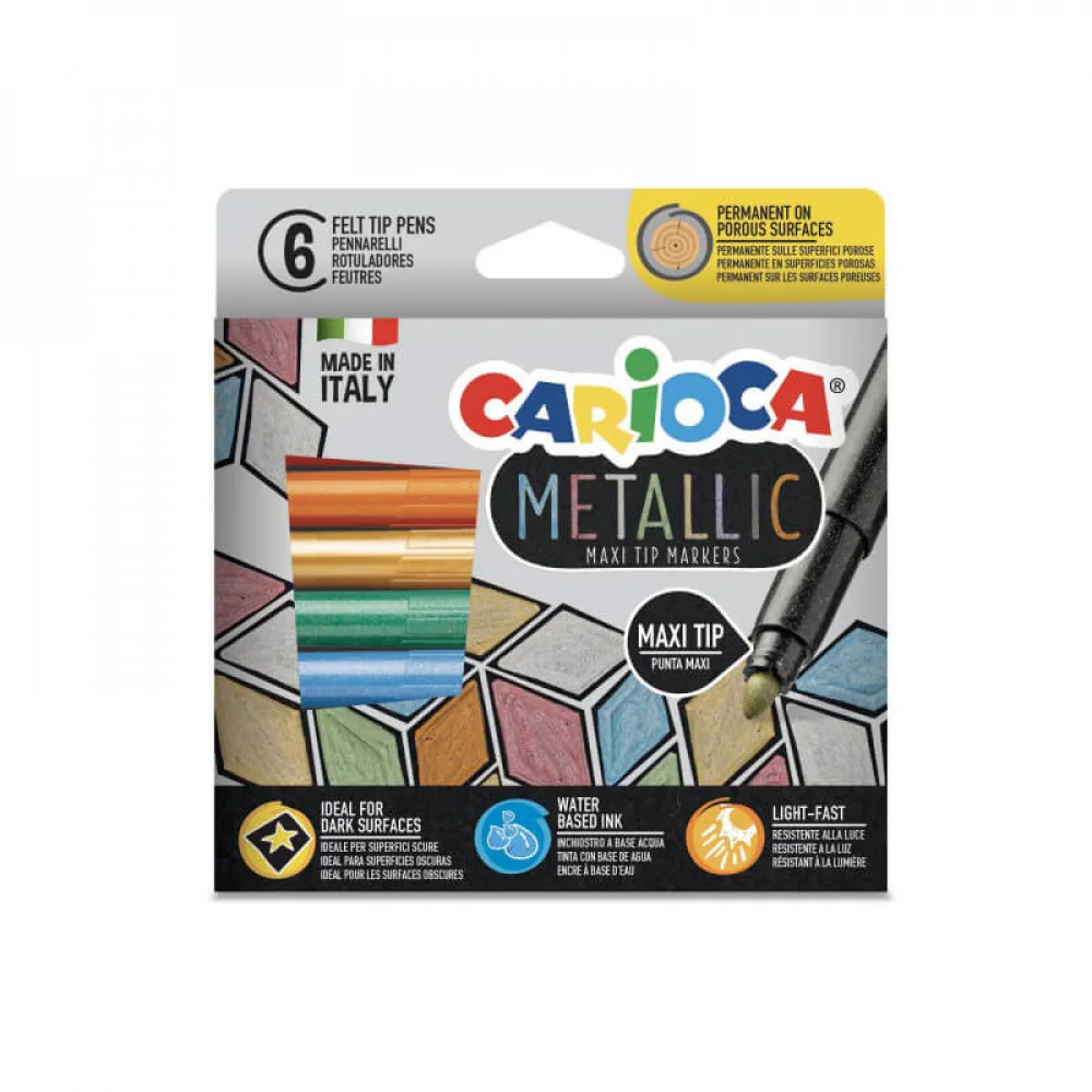 Fixky BABY pre deti od 2 rokov Carioca 12ks-CARIOCA + Fixky JUMBO metalické súprava 6 ks-CARIOCA