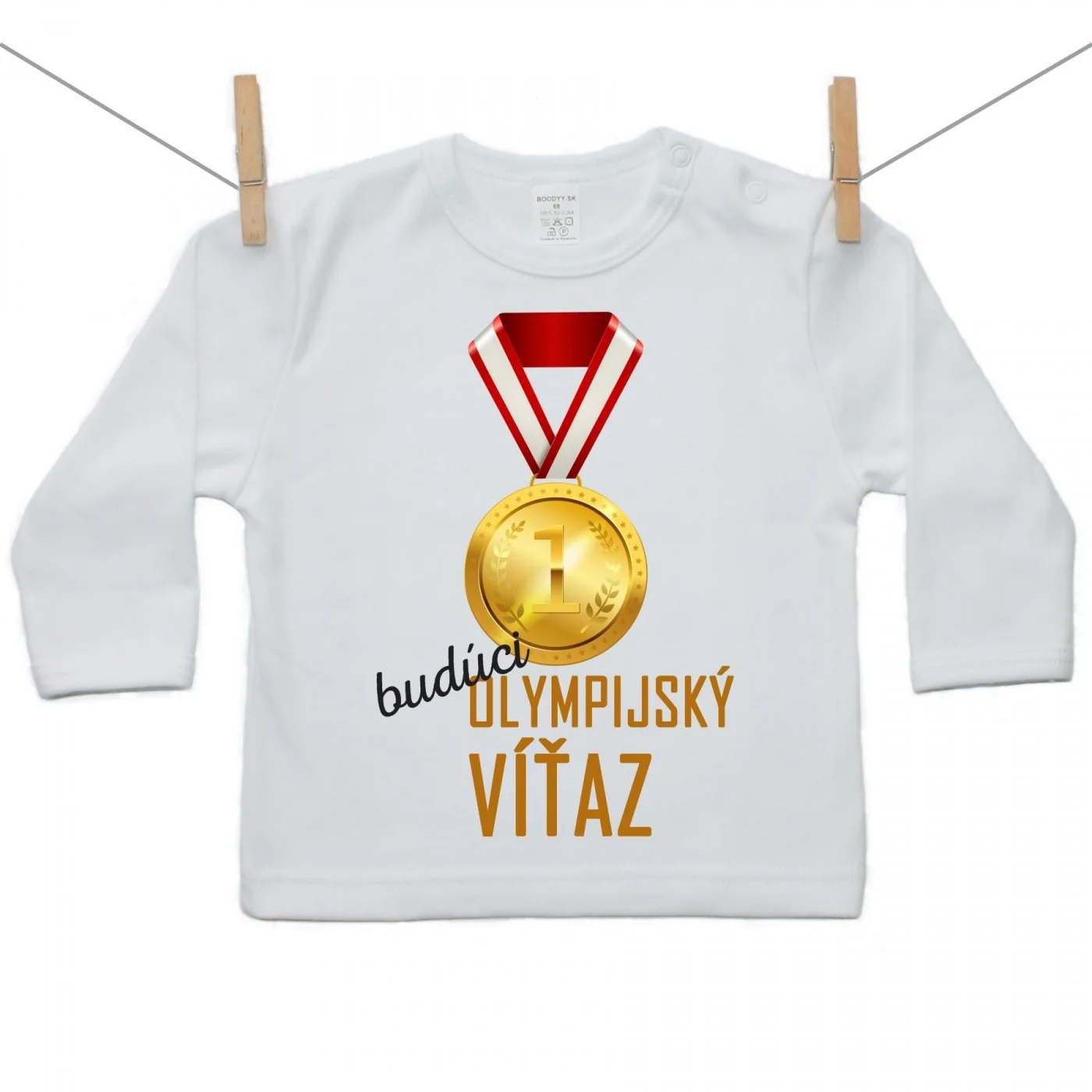 Boodyy Tričko s dlhým rukávom Budúci olympijský víťaz Veľkosť: 68