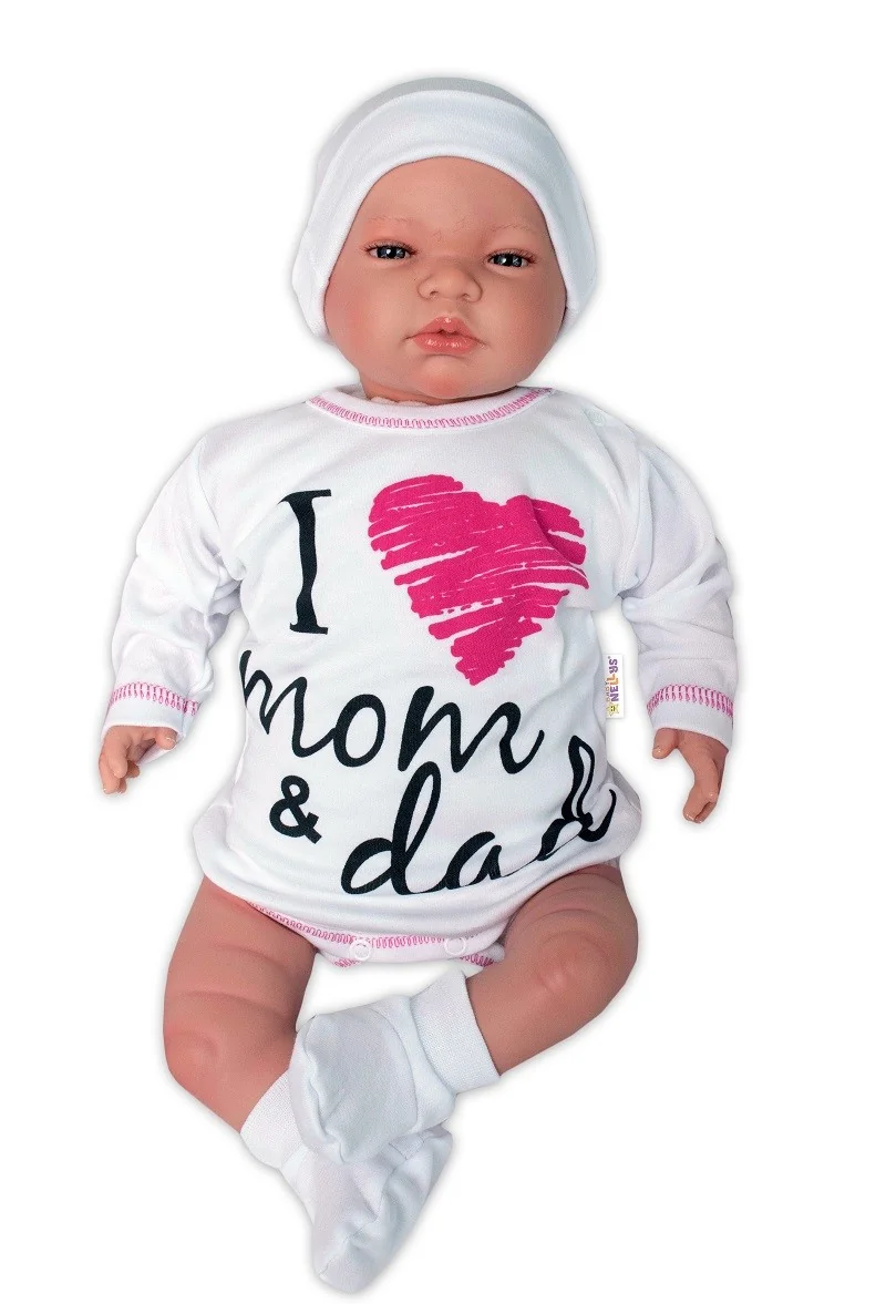 Súpravička do pôrodnice I love mom & dad, veľ. 62, holka