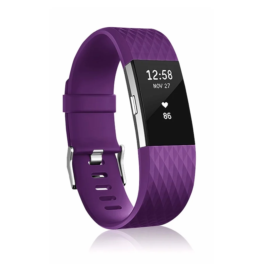 BStrap Silicone Diamond (Small) remienok na Fitbit Charge 2 purple