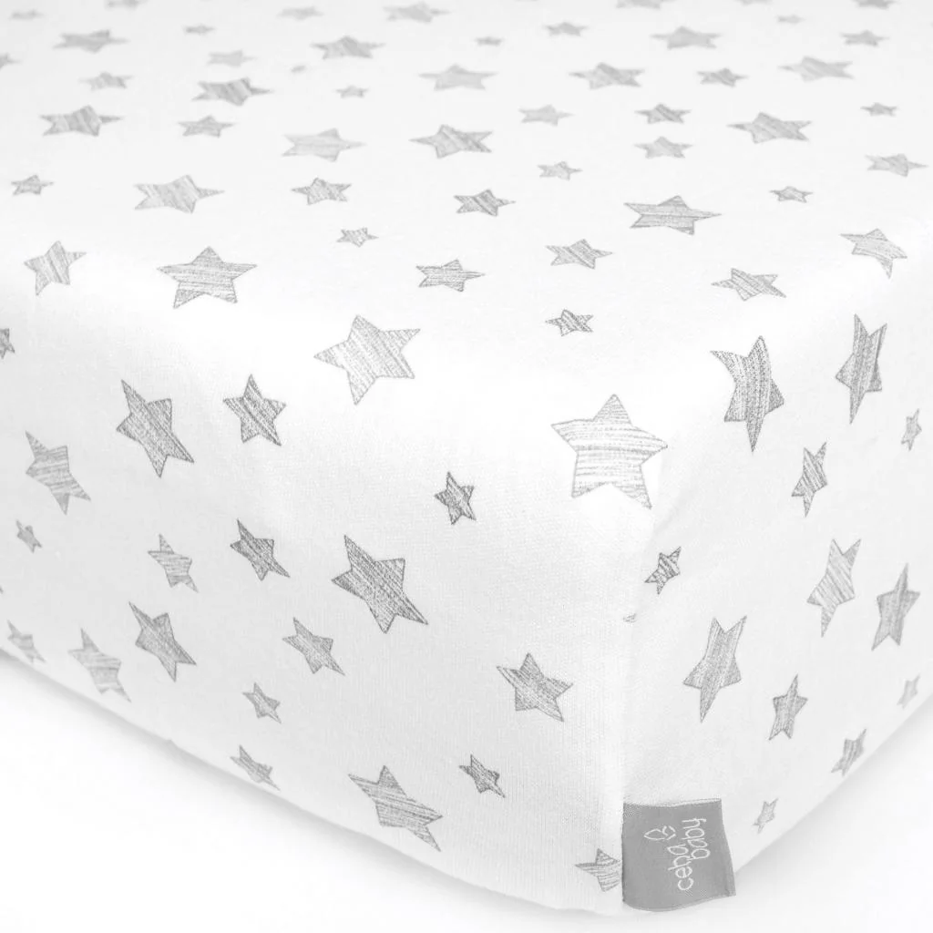 CEBA Plachta Žerzej napínacia s gumou 120 x 60 Grey Stars 1×1 ks