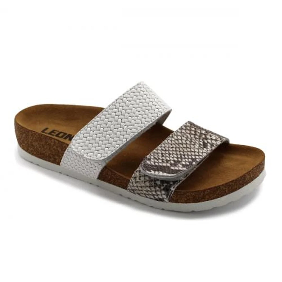 Leon 4000 Dámska zdravotná celokožená obuv s prackou 40 - 25,5cm, perla, 2,0 cm
