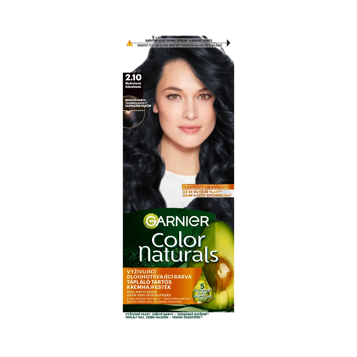 Garnier Color Naturals permanentná farba na vlasy 2.10 Modročierna 1×1 kus, farba na vlasy