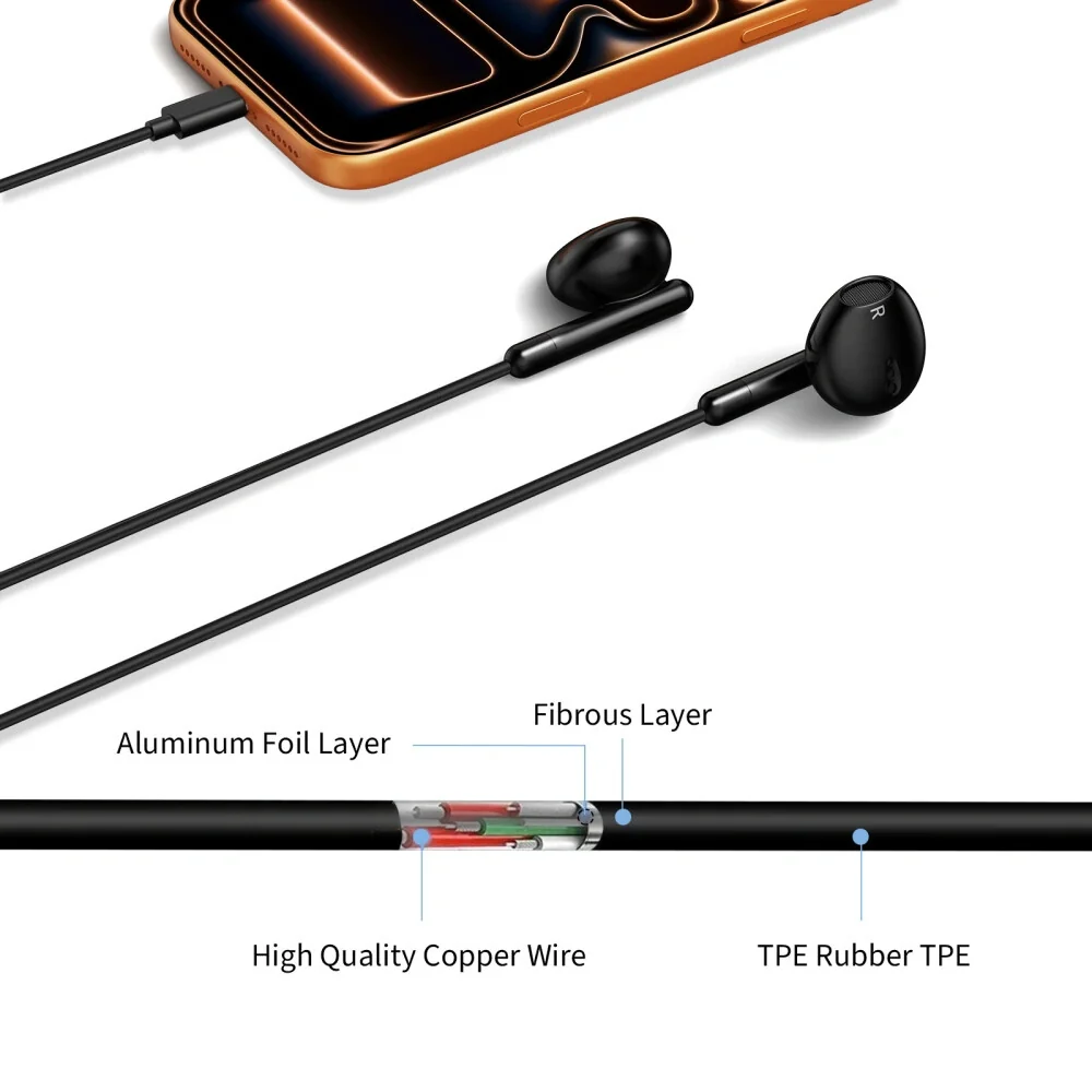 Tech-Protect Core G4 slúchadlá do uší 3.5mm mini jack, čierne