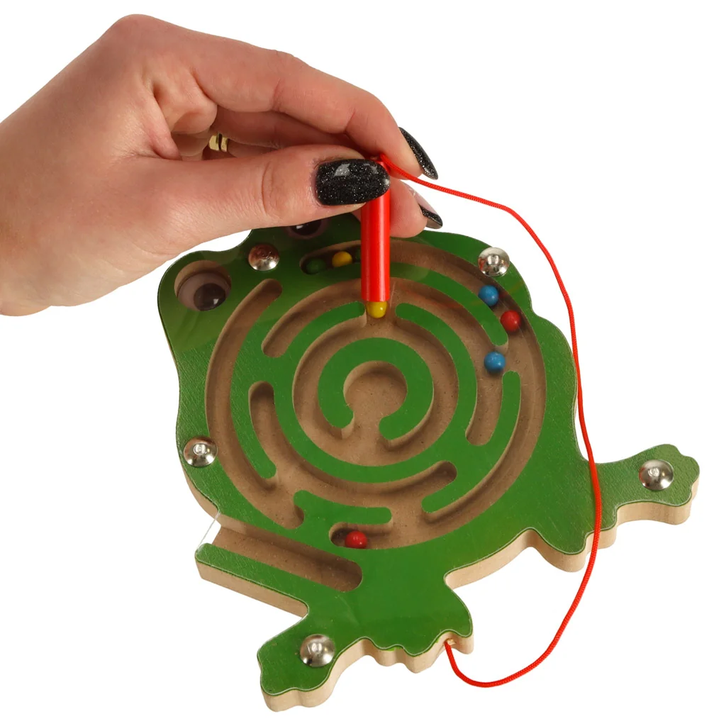 Spoločenská hra pre deti Magnetické bludisko žaba