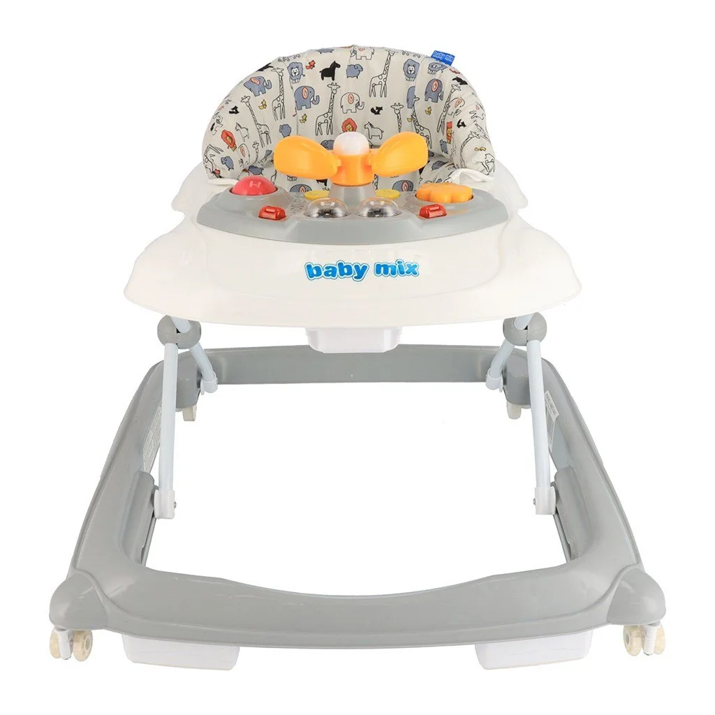 Detské chodítko Baby Mix s volantom a silikónovými kolieskami