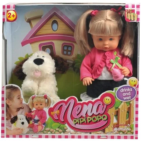 Alltoys hovoriaca bábika Nena so psíkom 36 cm 1×1 ks, bábika