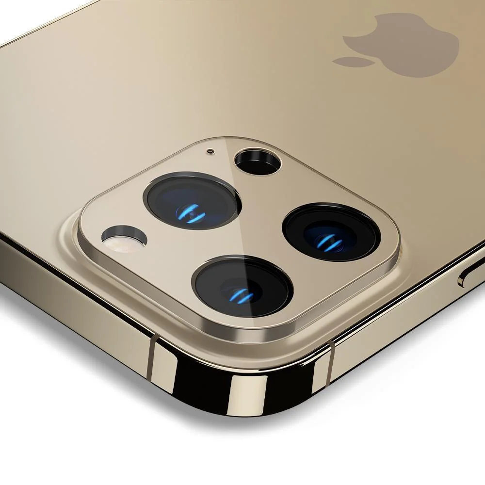Spigen Optik.Tr 2x ochranné sklo na kameru na iPhone 13 Pro / 13 Pro Max, zlaté ax, zlaté