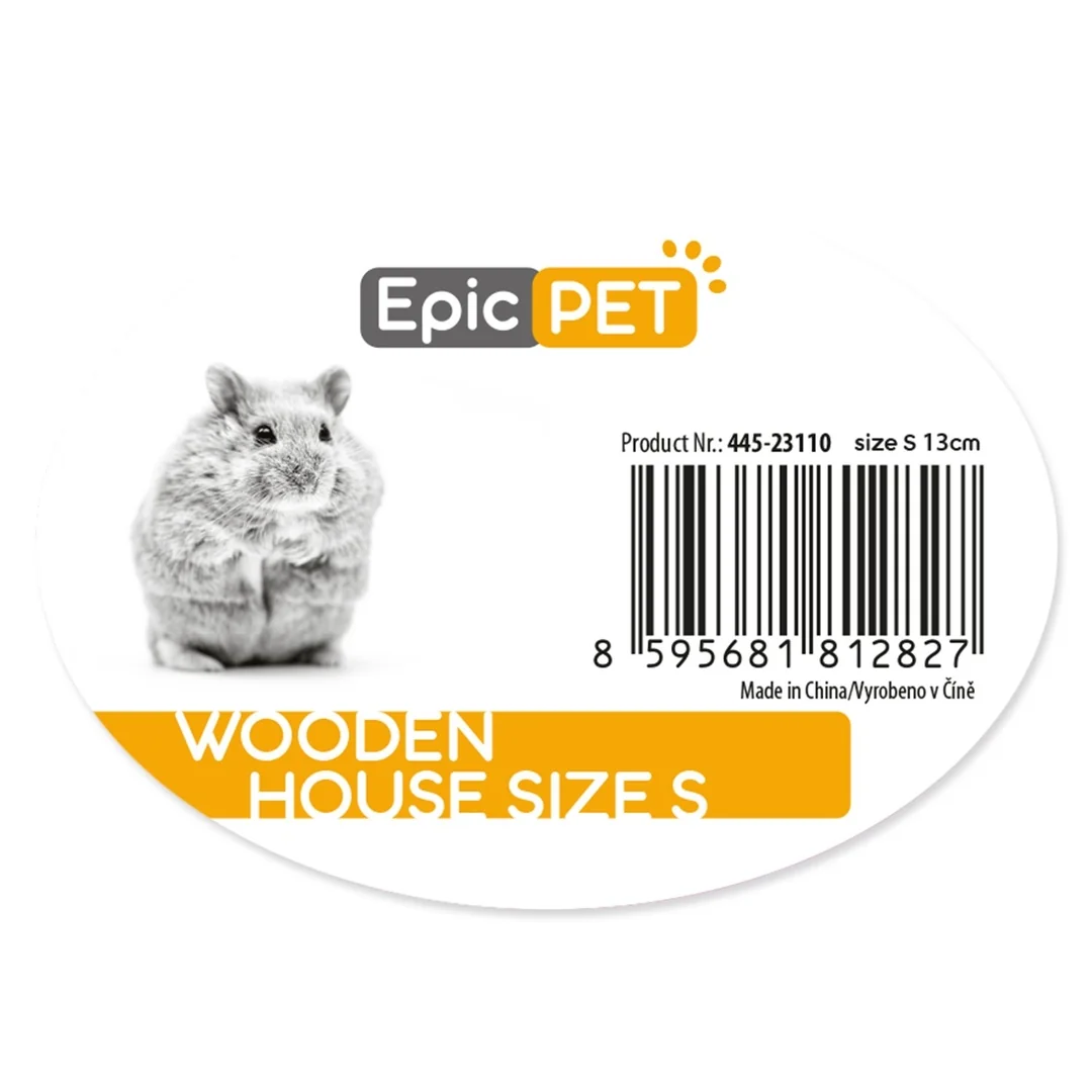 Domček Epic Pet drevený S 13cm