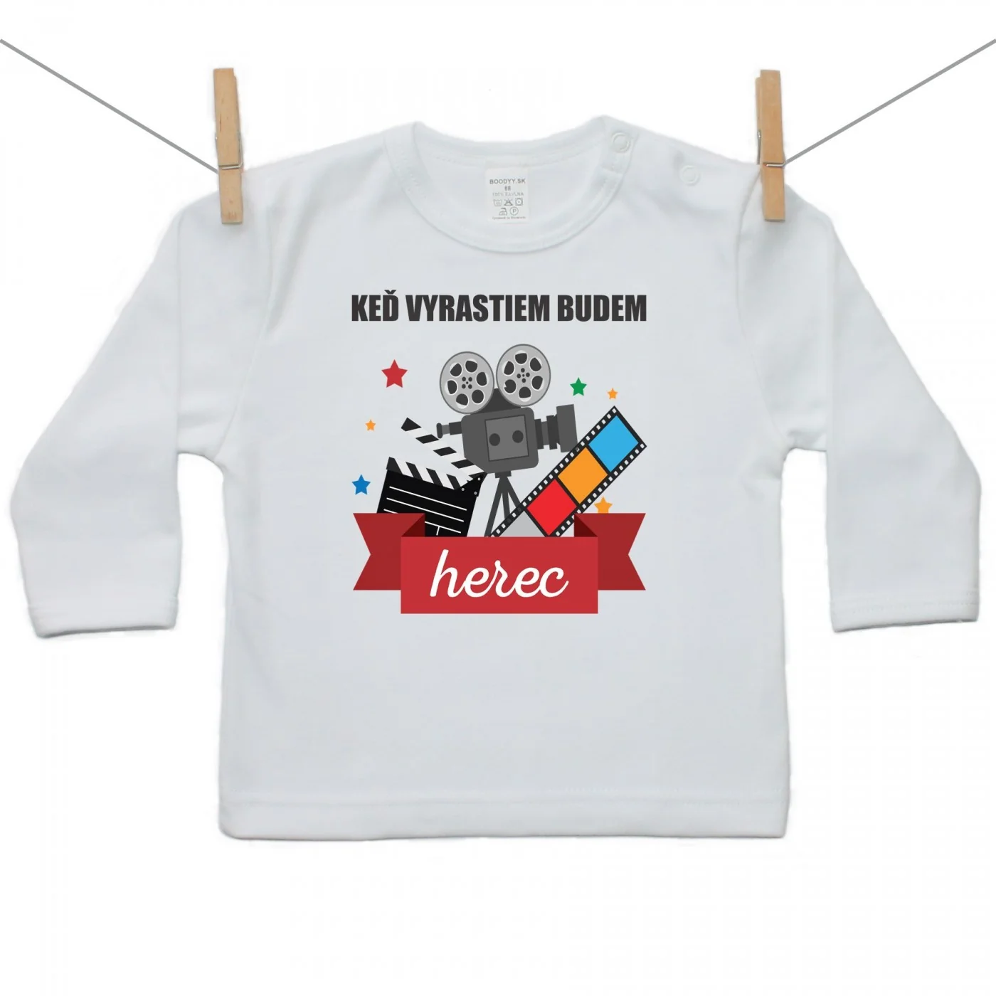 Boodyy Tričko s dlhým rukávom Keď vyrastiem budem herec Veľkosť: 92