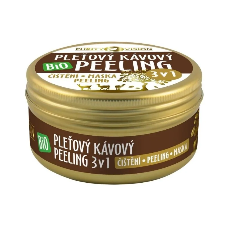 Purity Vision Kávový Pleťový Peeling 3v1 70ml 1×70 ml, pleťový peeling