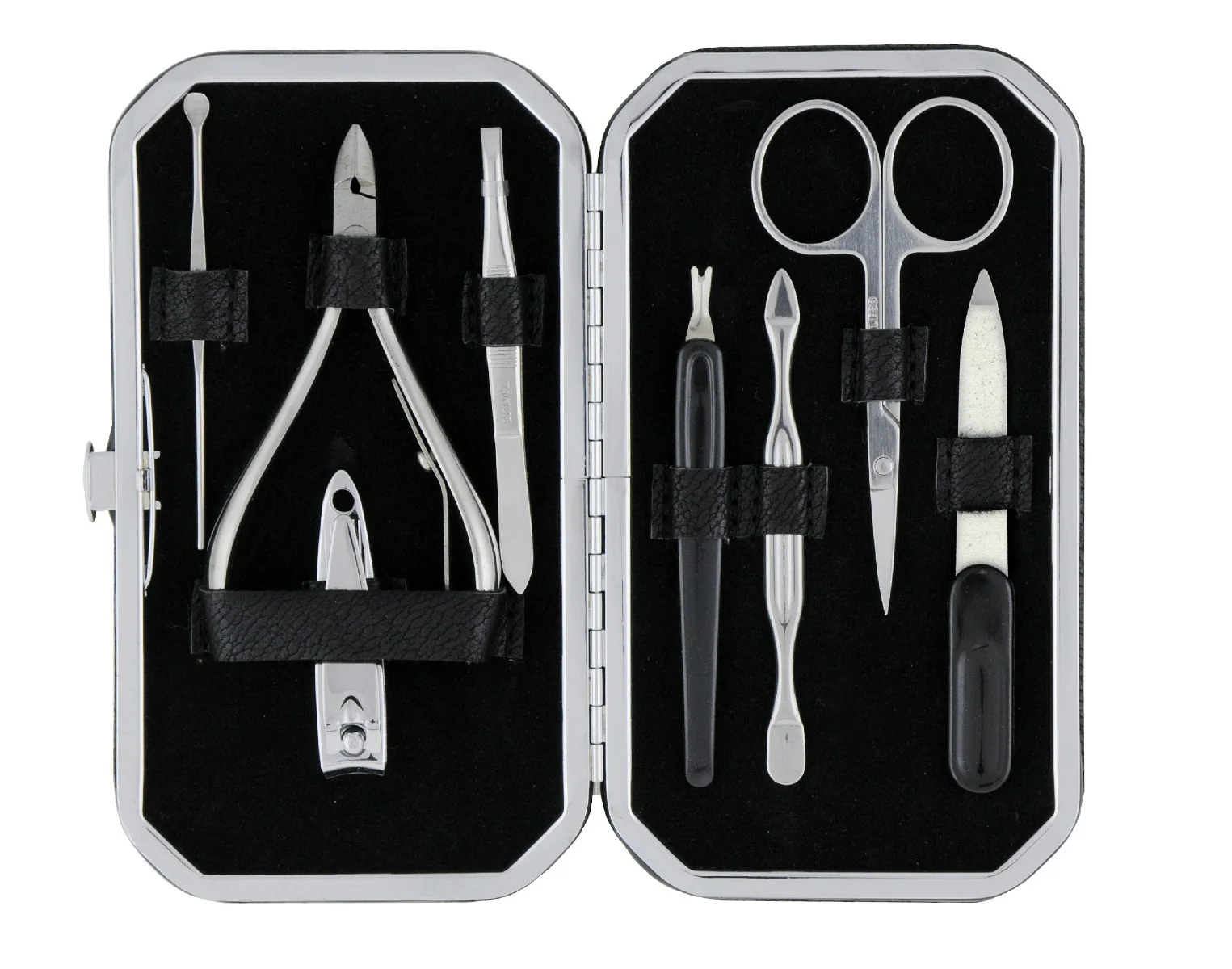 Inter-Vion Elegantná unisex manikúra (čierna) 1×1 set, set na manikúru