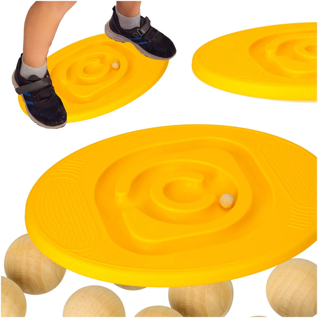 Kladina pre deti – žltá doska s labyrintom, nosnosť 90 kg