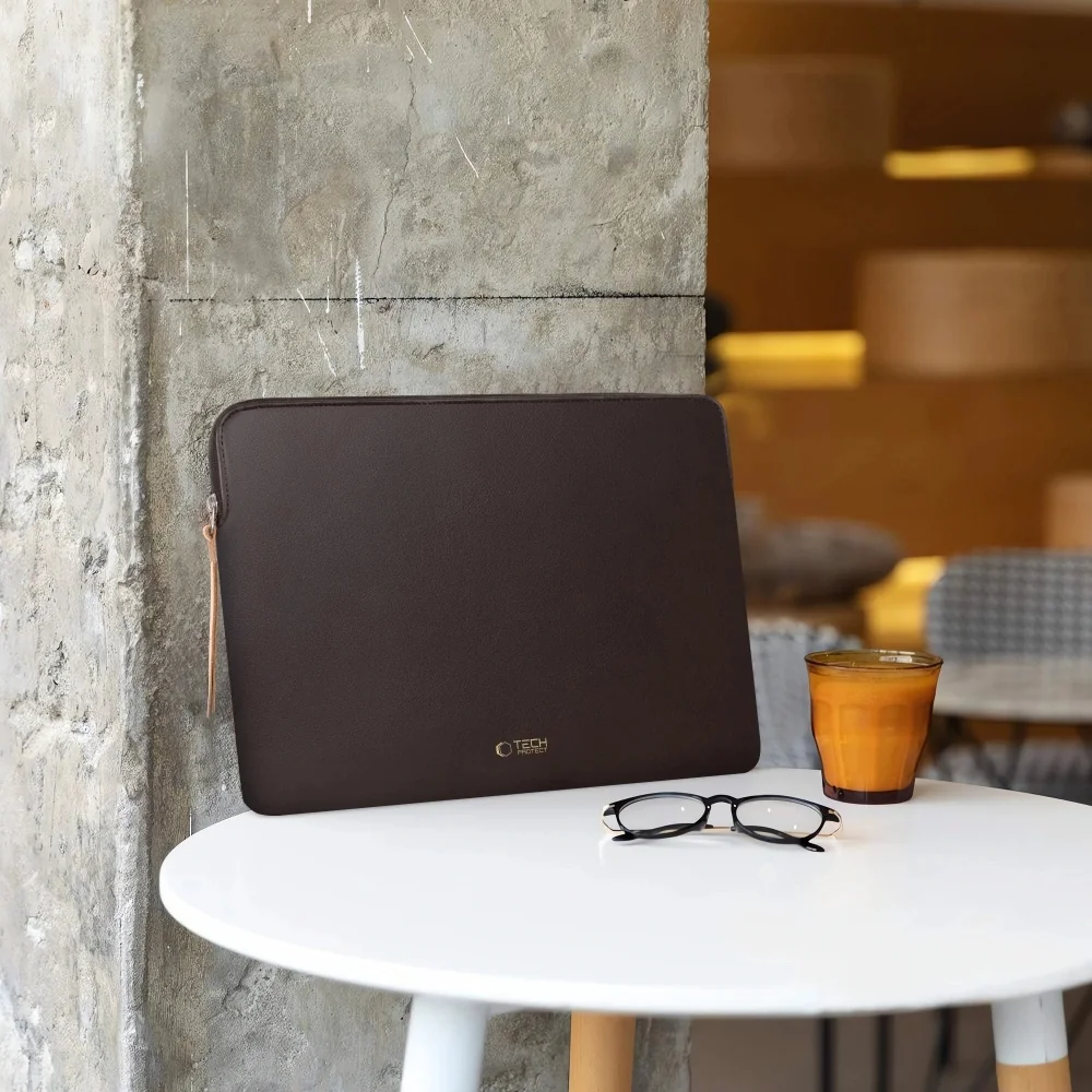 Tech-Protect Fleece obal na notebook 15-16'', tmavohnedý