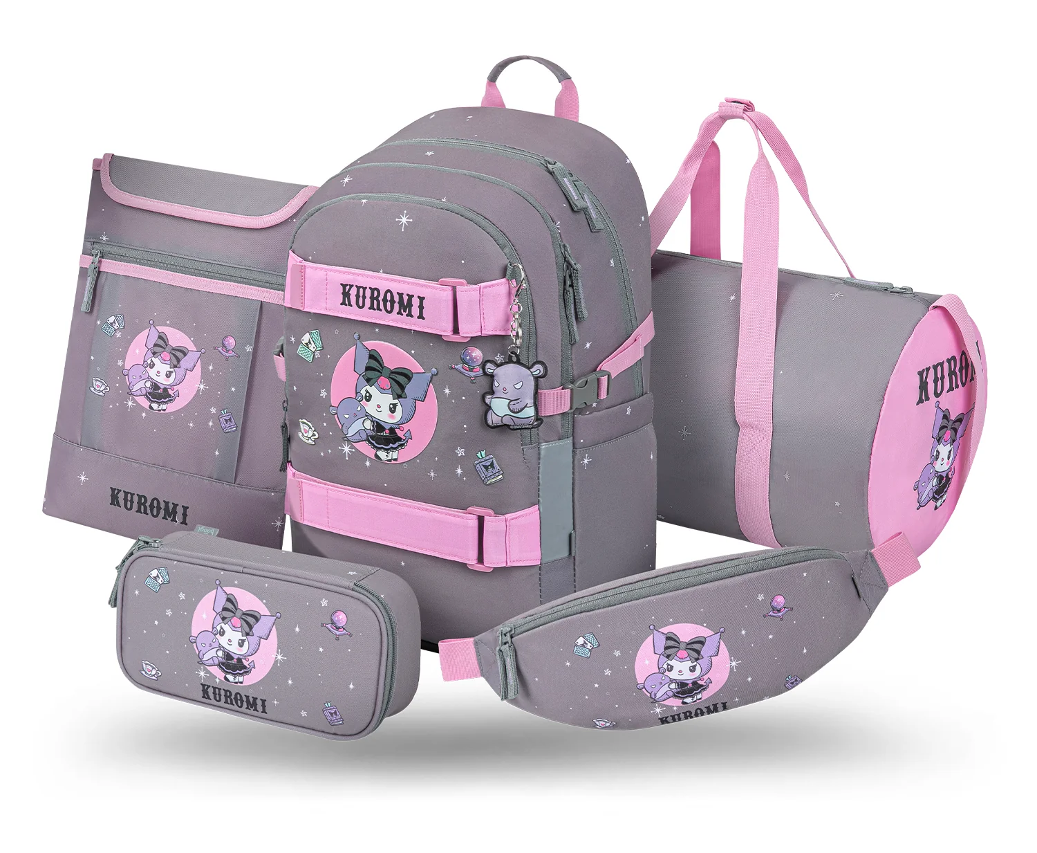 Školská sada Skate Kuromi Grey II