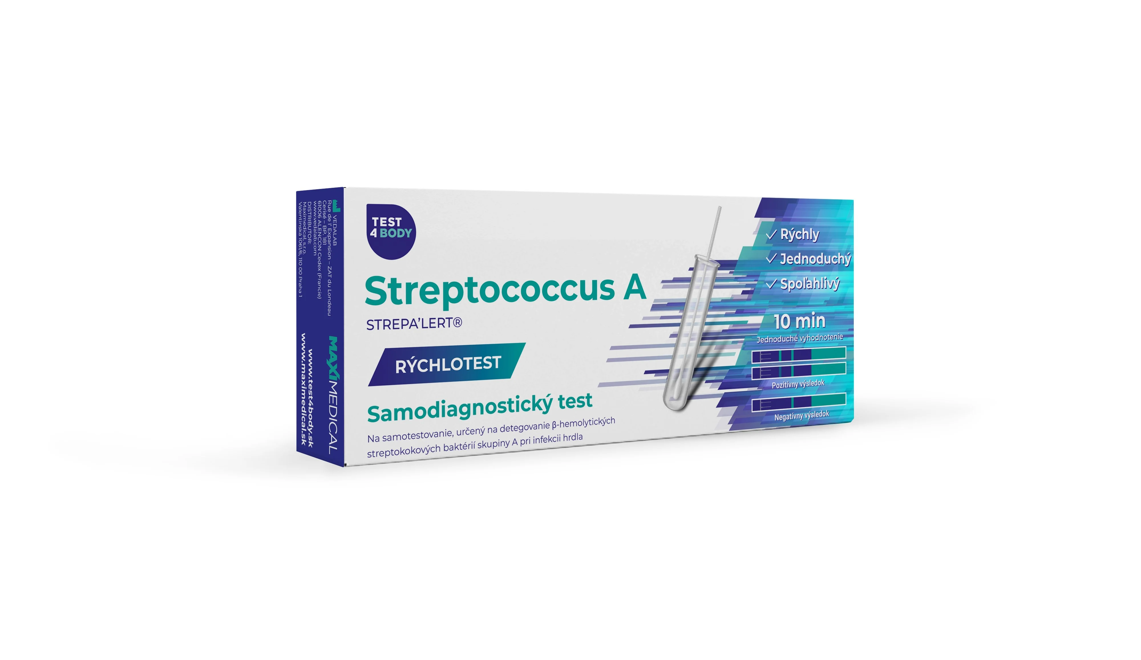 Test4Body Rýchlotest Streptococcus A 1 ks