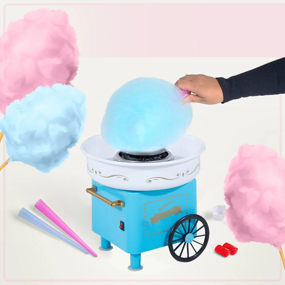 Livefy Cotton Candy V1 stroj na cukrovú vatu, modrý