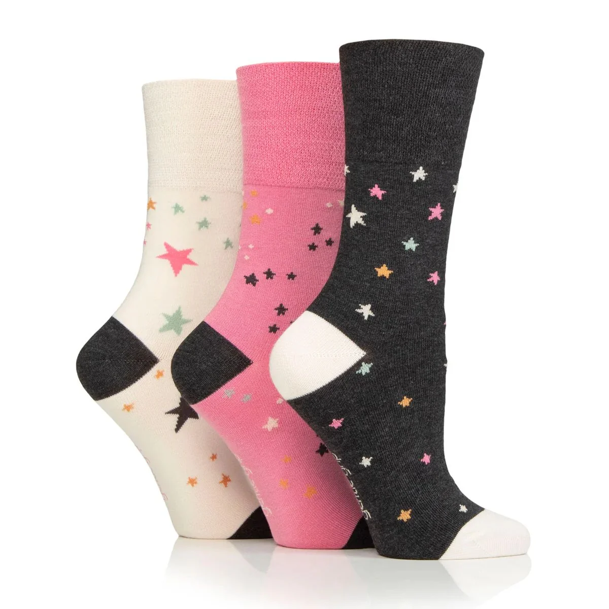 Dámske módne 3 páry Gentle Grip Bambus ponožky STARRY NIGHT Veľkosť ponožiek 37-42