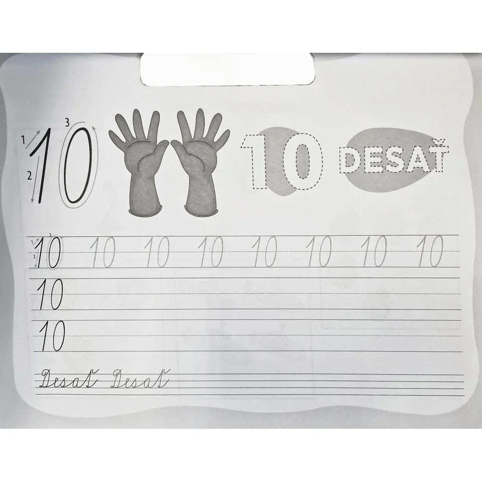 Učíme sa písať čísla +nálepky