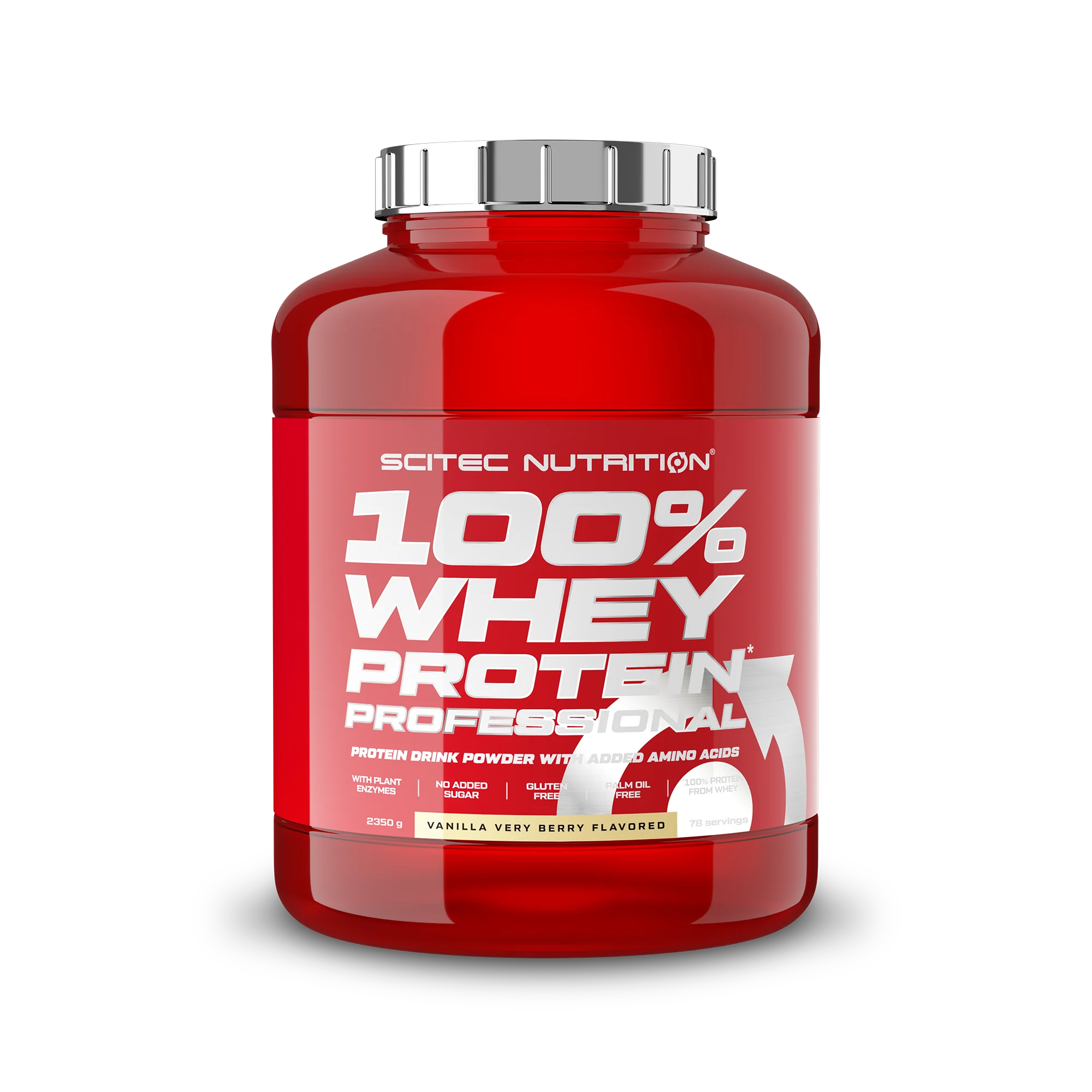 Scitec Nutrition 100% Whey Protein Professional vanilka very berry 1×2350 g, srvátkový proteín