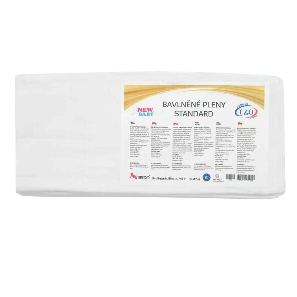 Bavlnené plienky NEW BABY 80x80 cm STANDARD 10 ks , 20C523