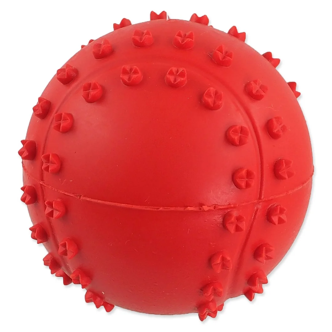 Hračka Dog Fantasy lopta tenis s bodlinami pískacia mix farieb 6cm