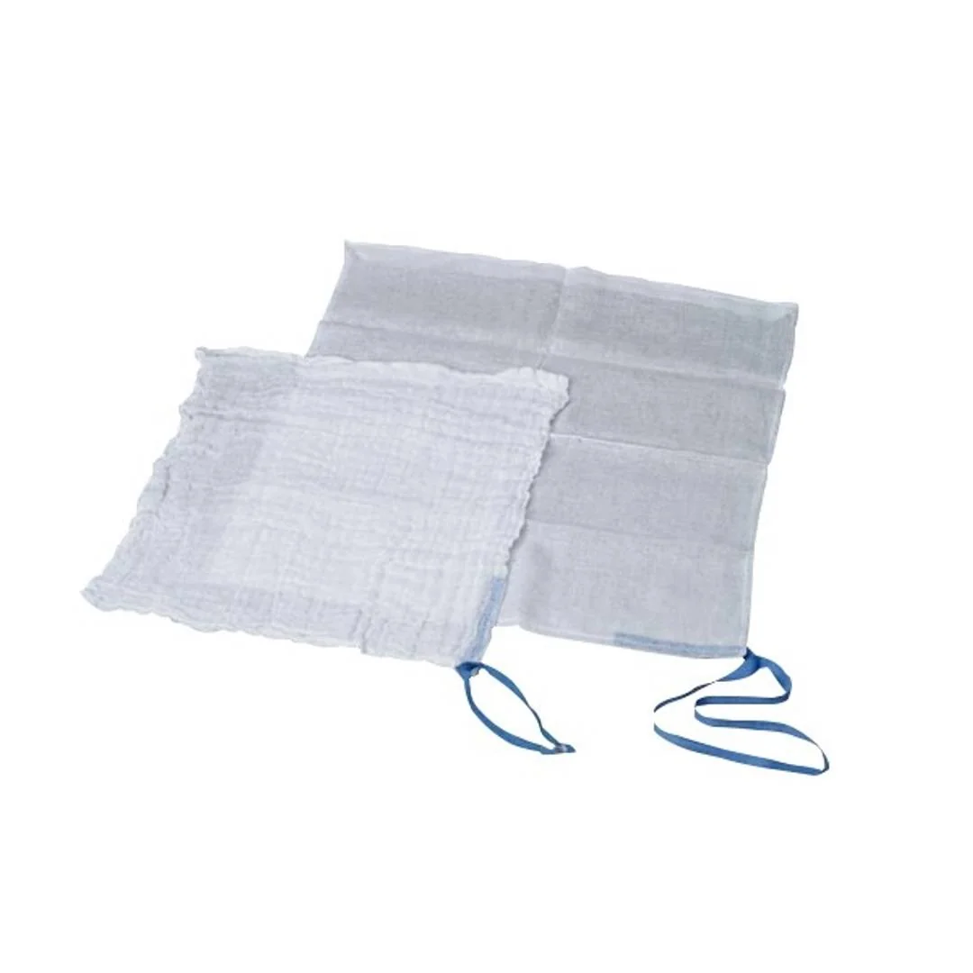 B-TOWEL X nesterilný prešívaný predpraný tampón s RTG páskou a šnúrkou 45x45cm 100ks