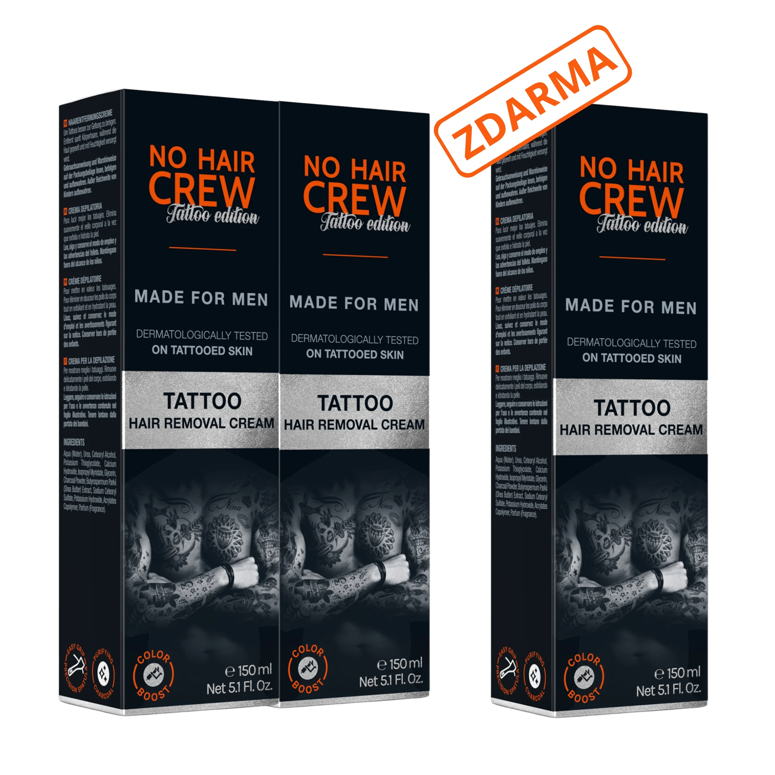 No Hair Crew TATTOO edition depilačný krém na tetovanú pokožku