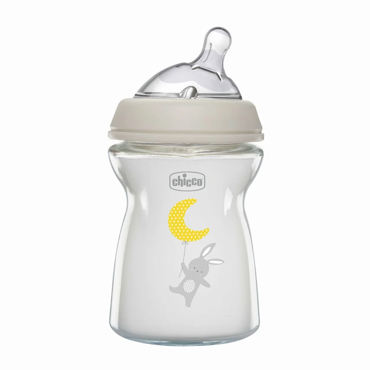 CHICCO Fľaša dojčenská antikolik sklo Natural Feeling 250 ml neutral 0m+ 1 ks