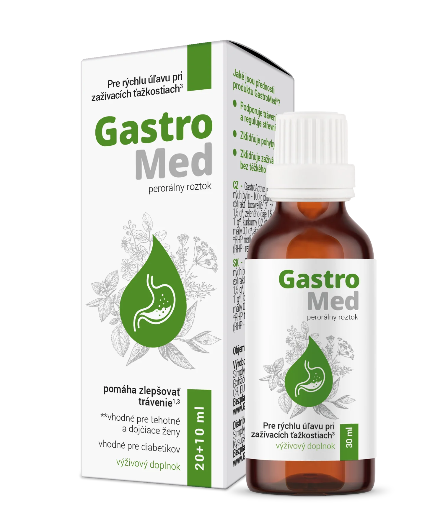GastroMed perorálny roztok 30 ml 30 ml, výživový doplnok