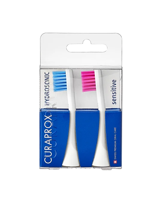 CURAPROX Hydrosonická náhradná hlavica PRO sensitive - modrá/ružová 2 ks
