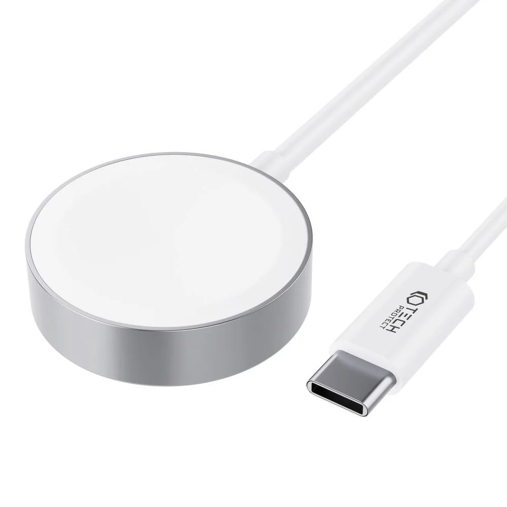 Tech-Protect Ultraboost USB-C magnetická nabíjačka na Apple Watch 1.2m biela