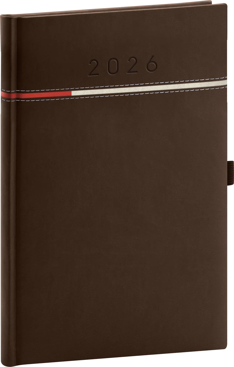 NOTIQUE Týždenný diár Tomy 2026 hnedo-červený 15 x 21 cm