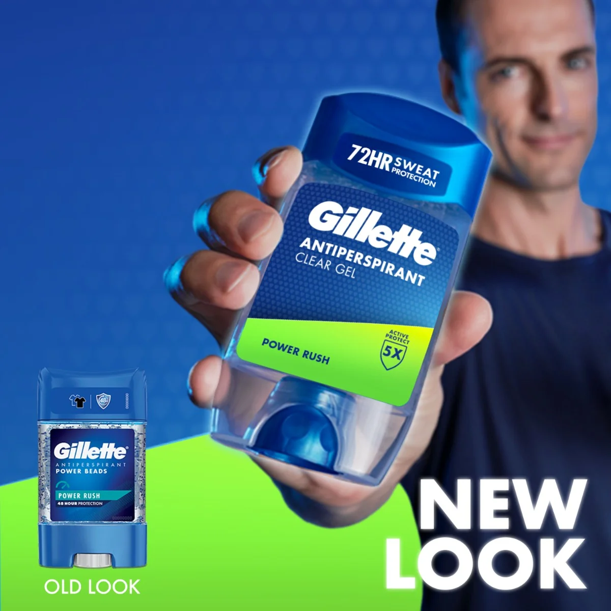 Gillette Power Rush Pánsky gélový antiperspirant 70 ml