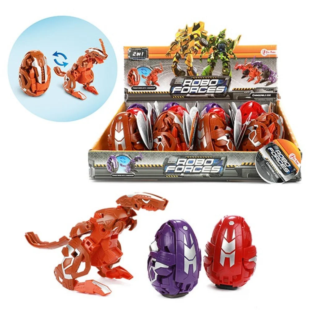 2x Transformovacie vajíčko robot dinosaurus-Toi Toys