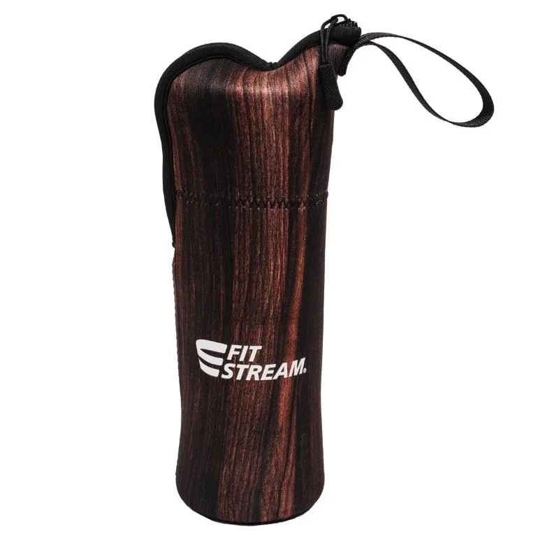 FitStream neoprénový obal wood 1×1 ks, neoprénový obal na fľašu