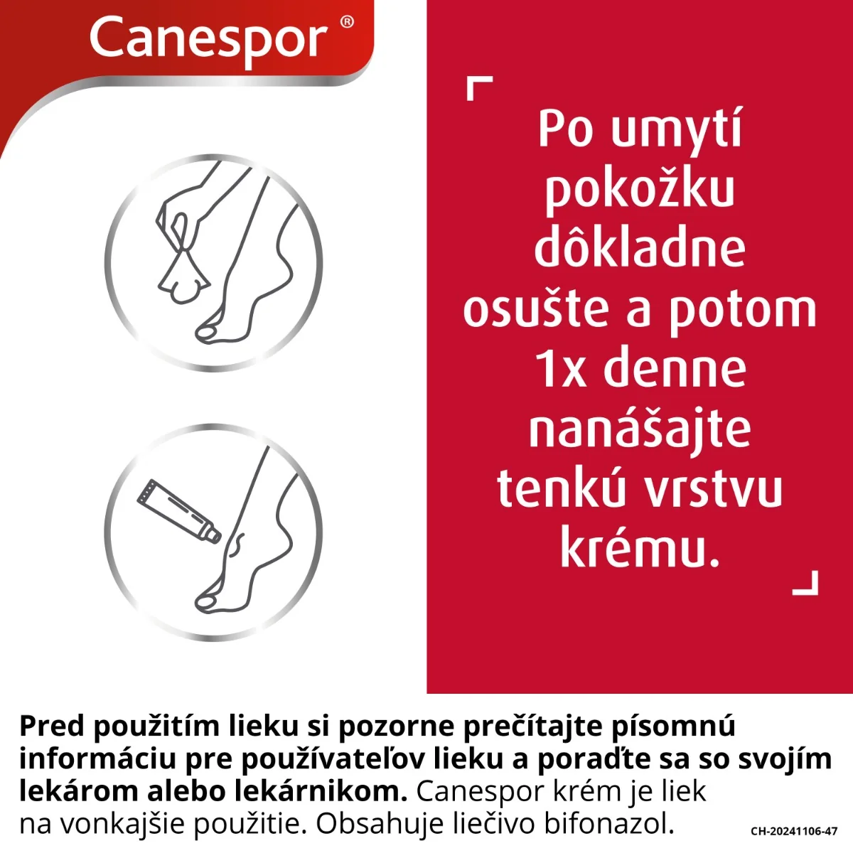 Canespor krém 1×15 g, liek
