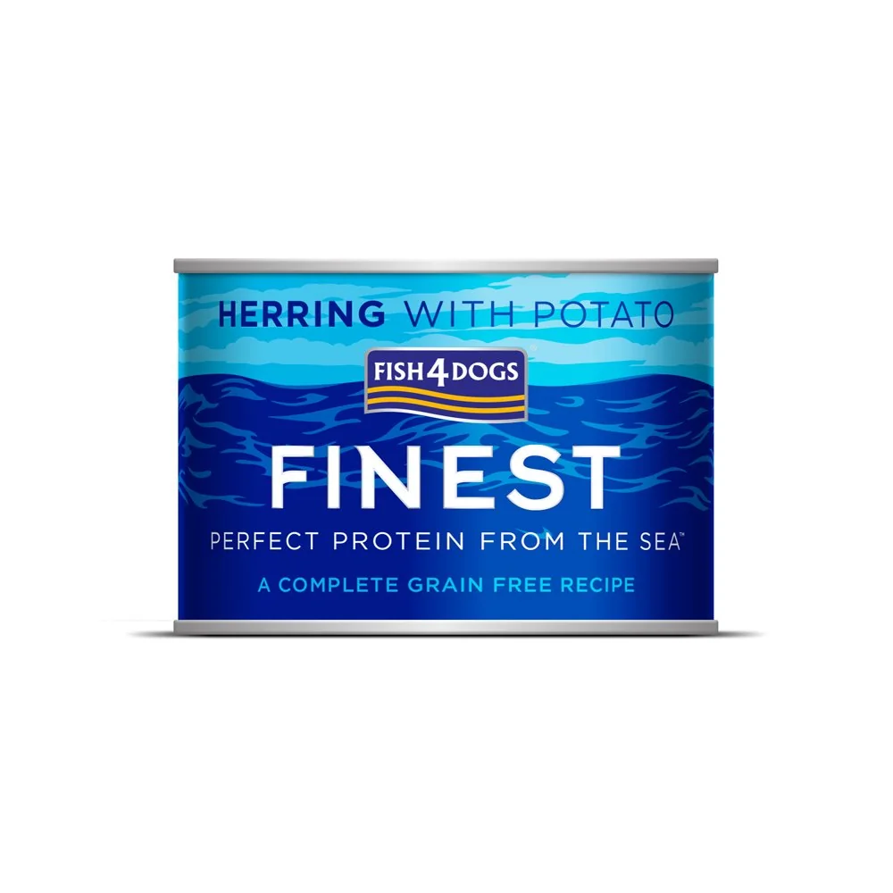 Konzerva pre psov Finest sleď so zemiakmi 185g