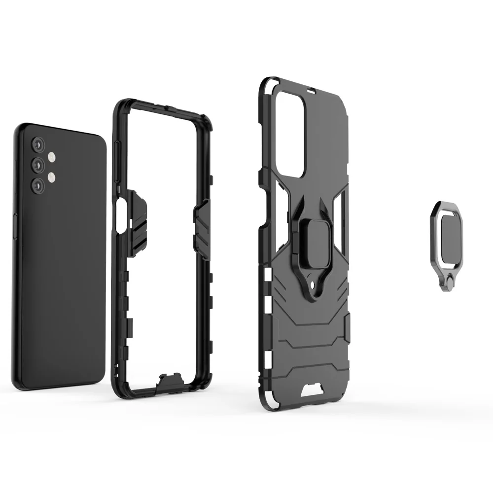 MG Ring Armor plastový kryt na Samsung Galaxy A32 5G, čierny