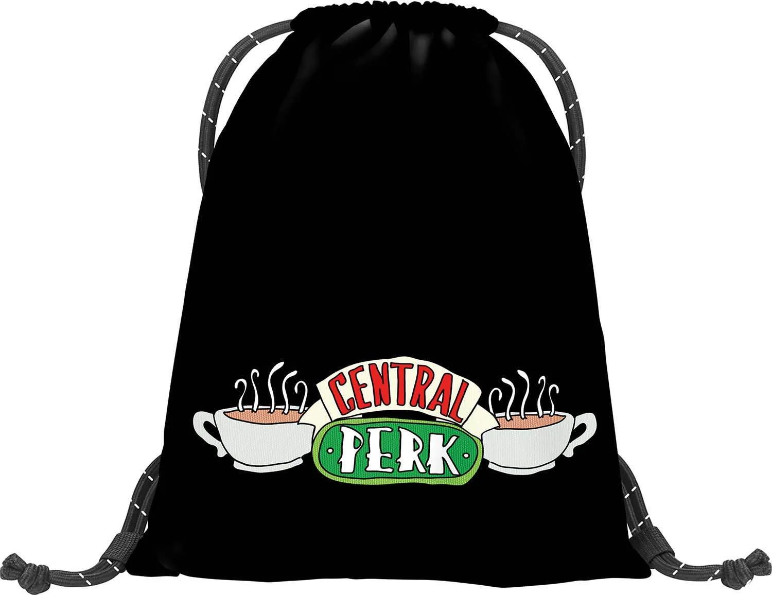 Vrecko Friends Central Perk biele, bavlnené