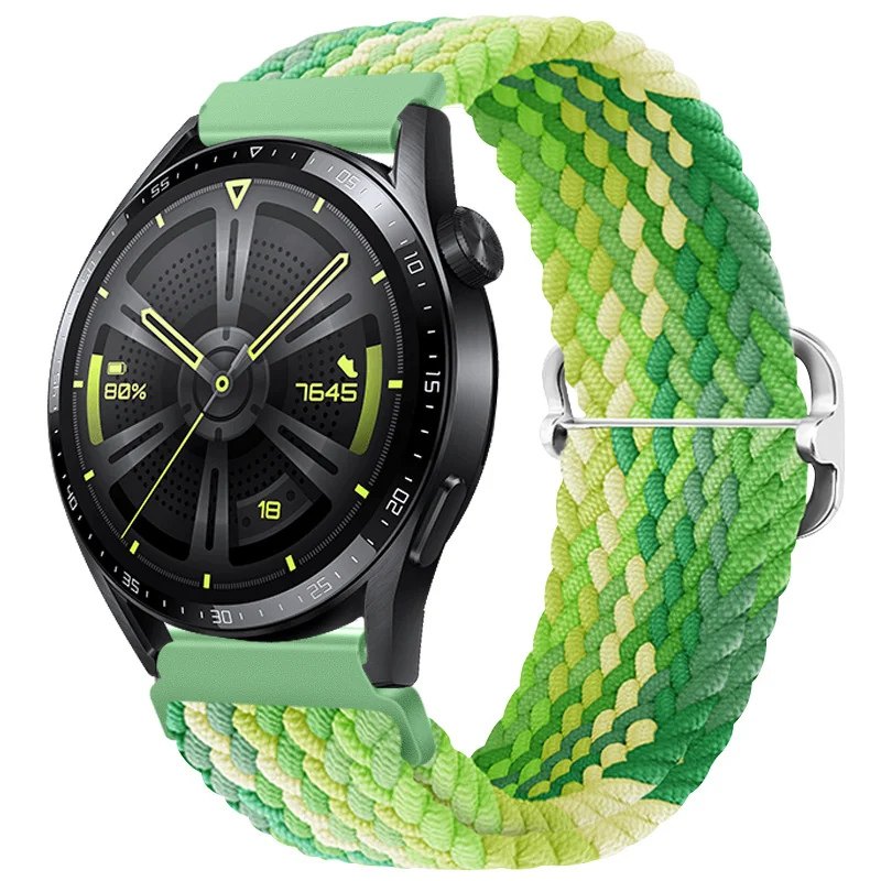BStrap Elastic Nylon remienok na Huawei Watch GT3 46mm lime